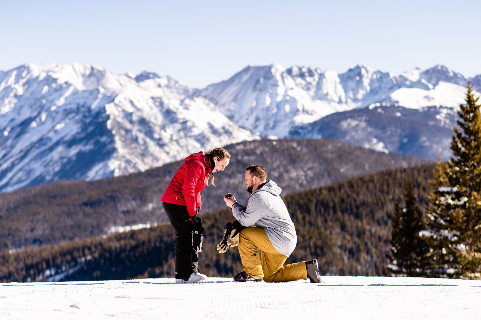perfect proposal place at Aspen Ski Resort