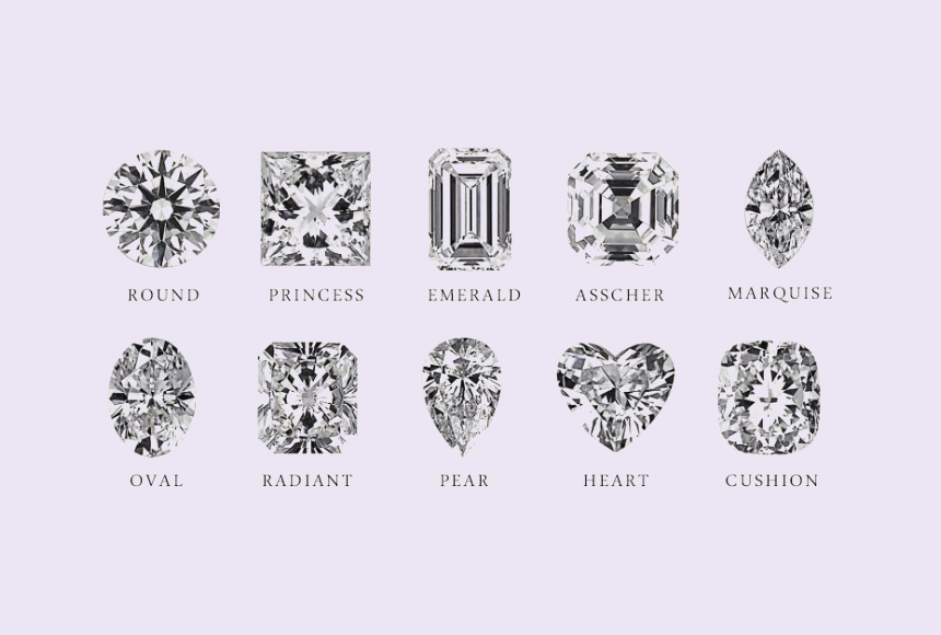 Different diamond ring on sale shapes