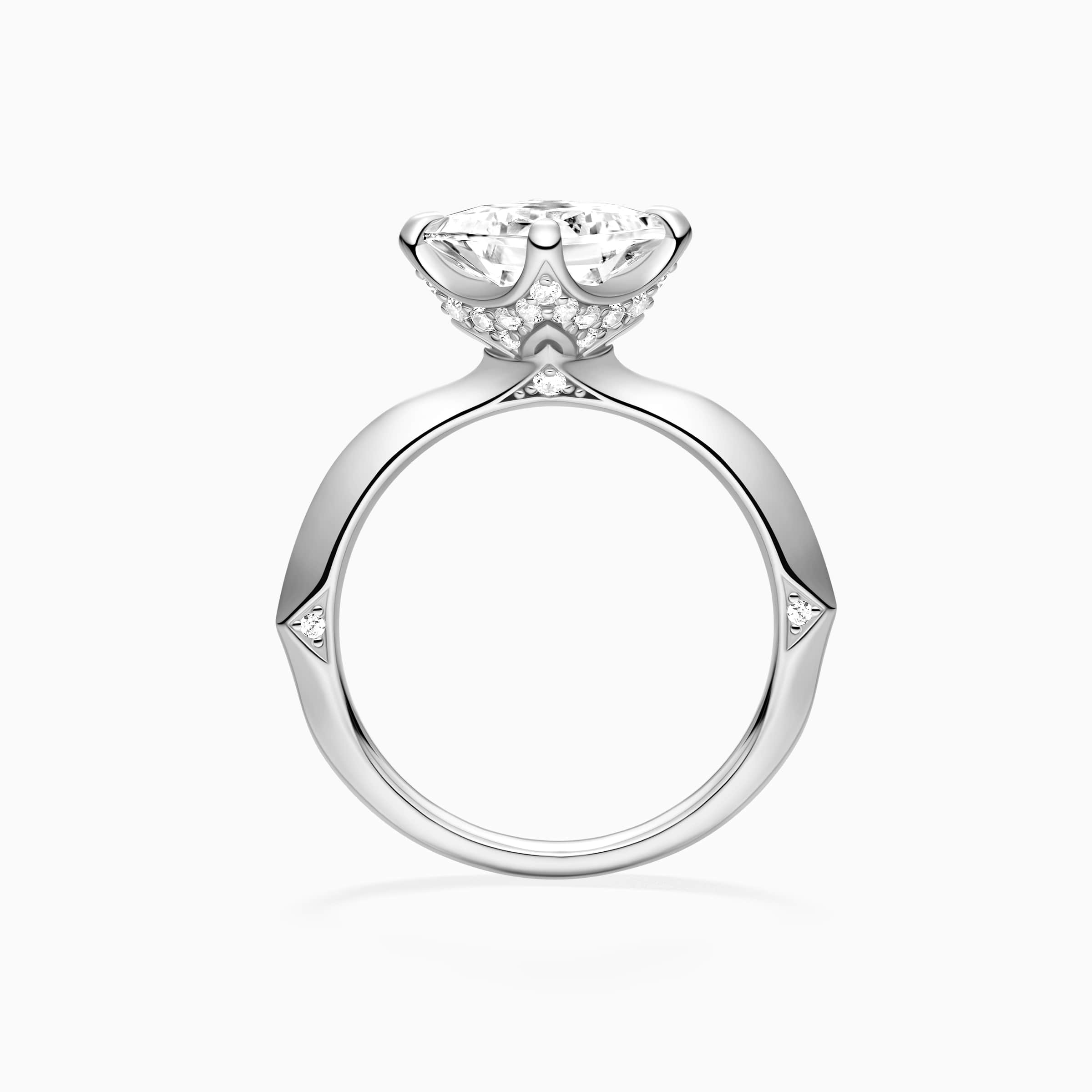 Darry Ring solitaire princess cut engagement ring front view