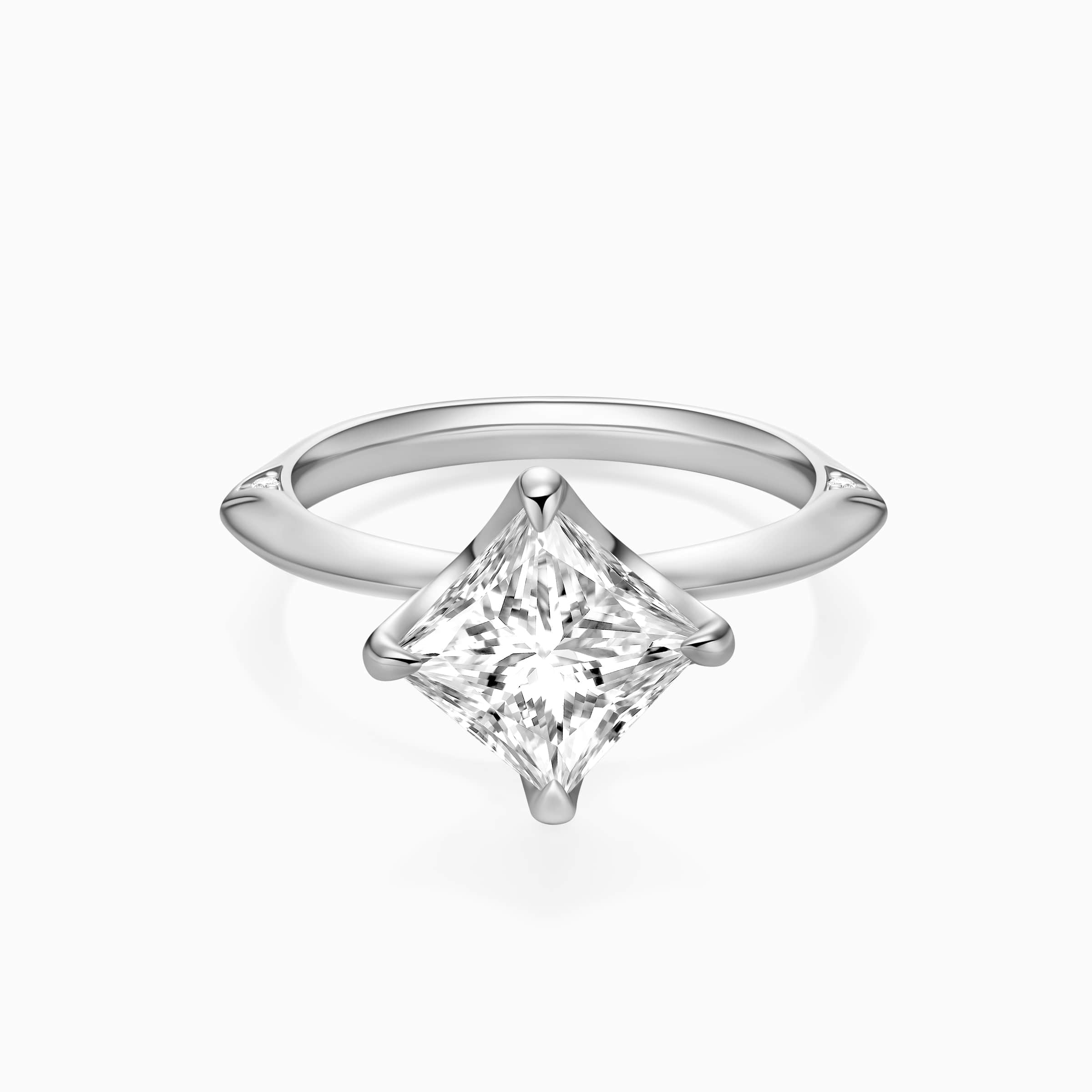 Darry Ring solitaire princess cut engagement ring front view