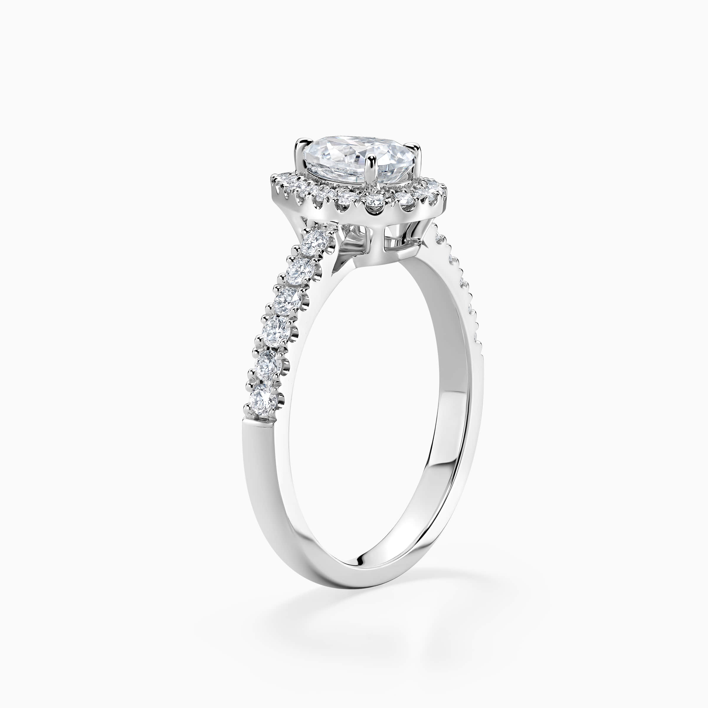 Darry Ring teardrop engagement ring side view