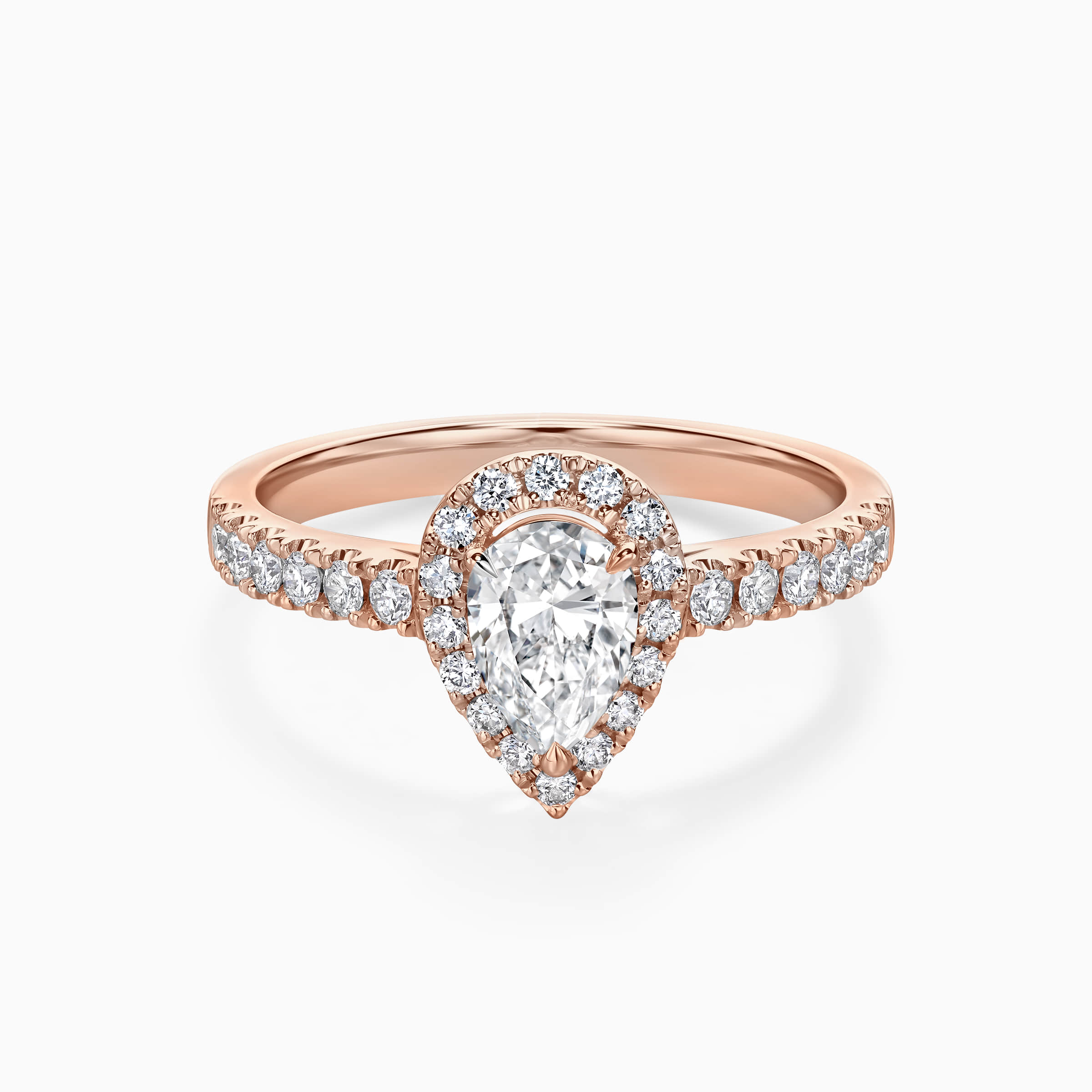 Darry Ring teardrop engagement ring in rose gold