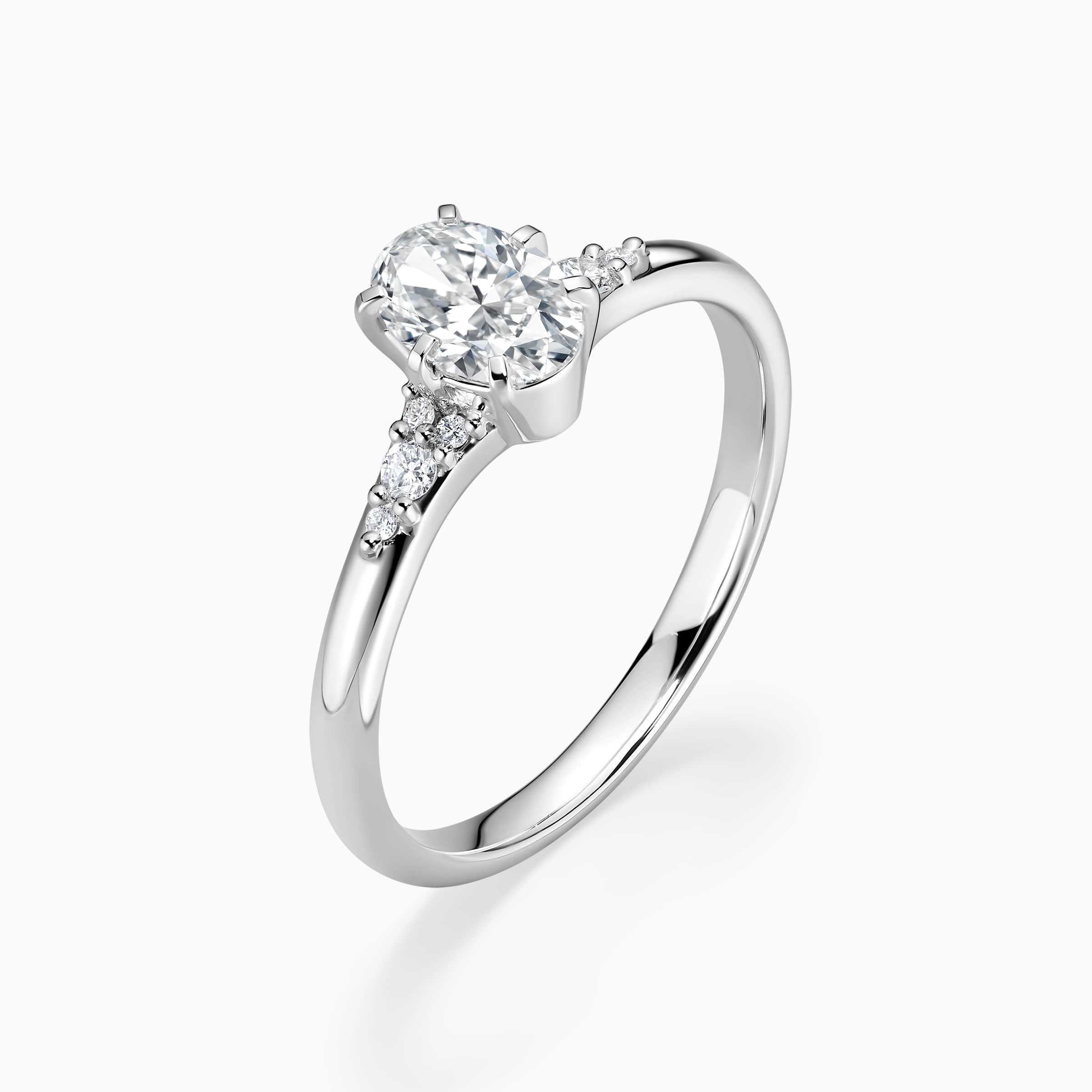 Darry Ring oval engagement ring side view