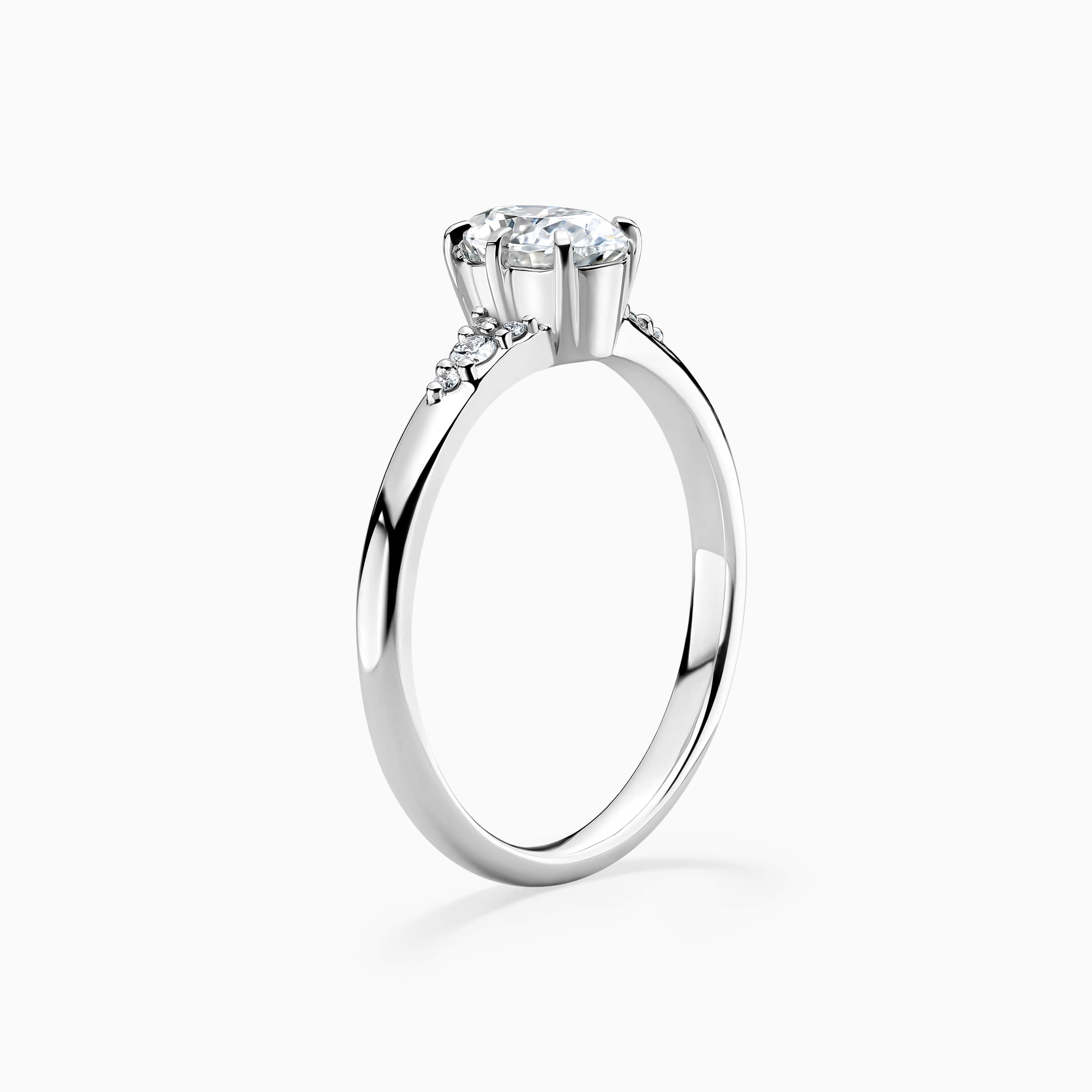 Darry Ring oval engagement ring side view