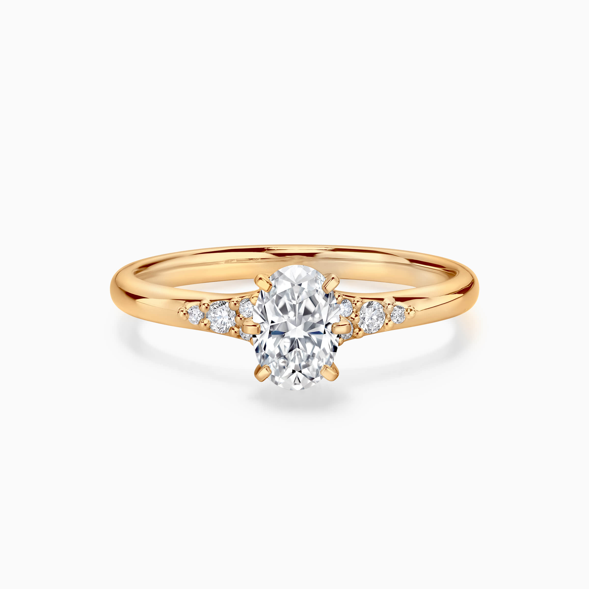 Darry Ring oval engagement ring in yellow gold