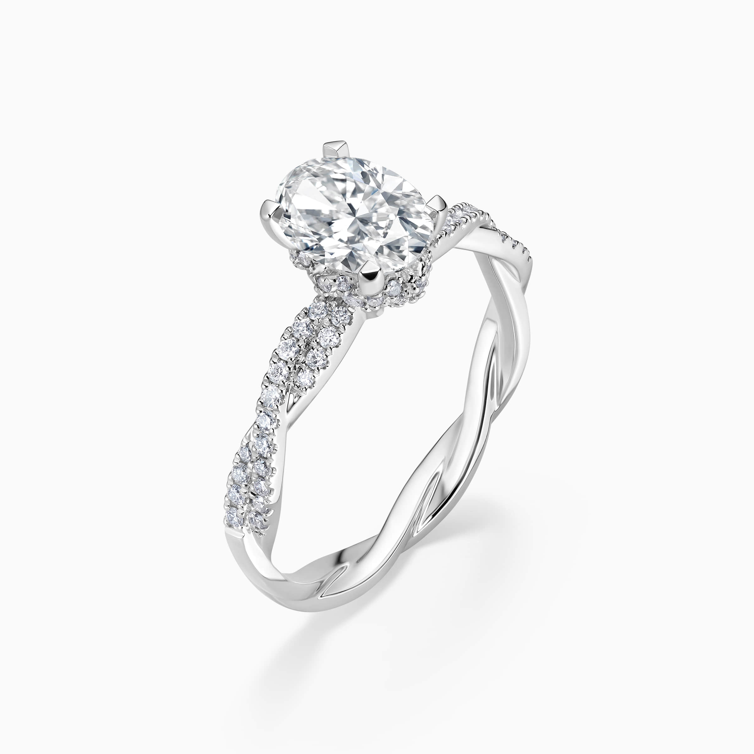 Darry Ring oval diamond engagement ring top view