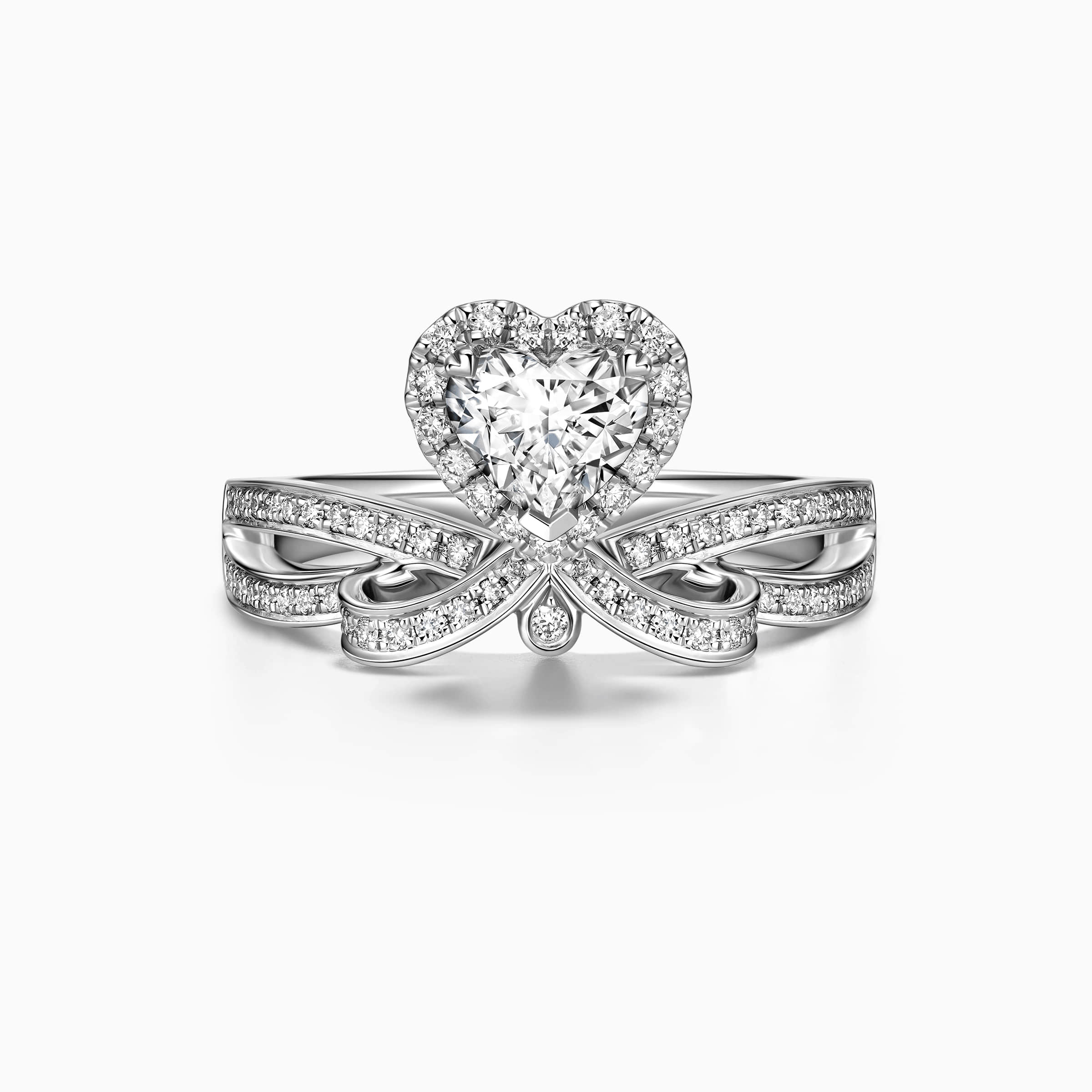 Darry Ring crown engagement ring in white gold