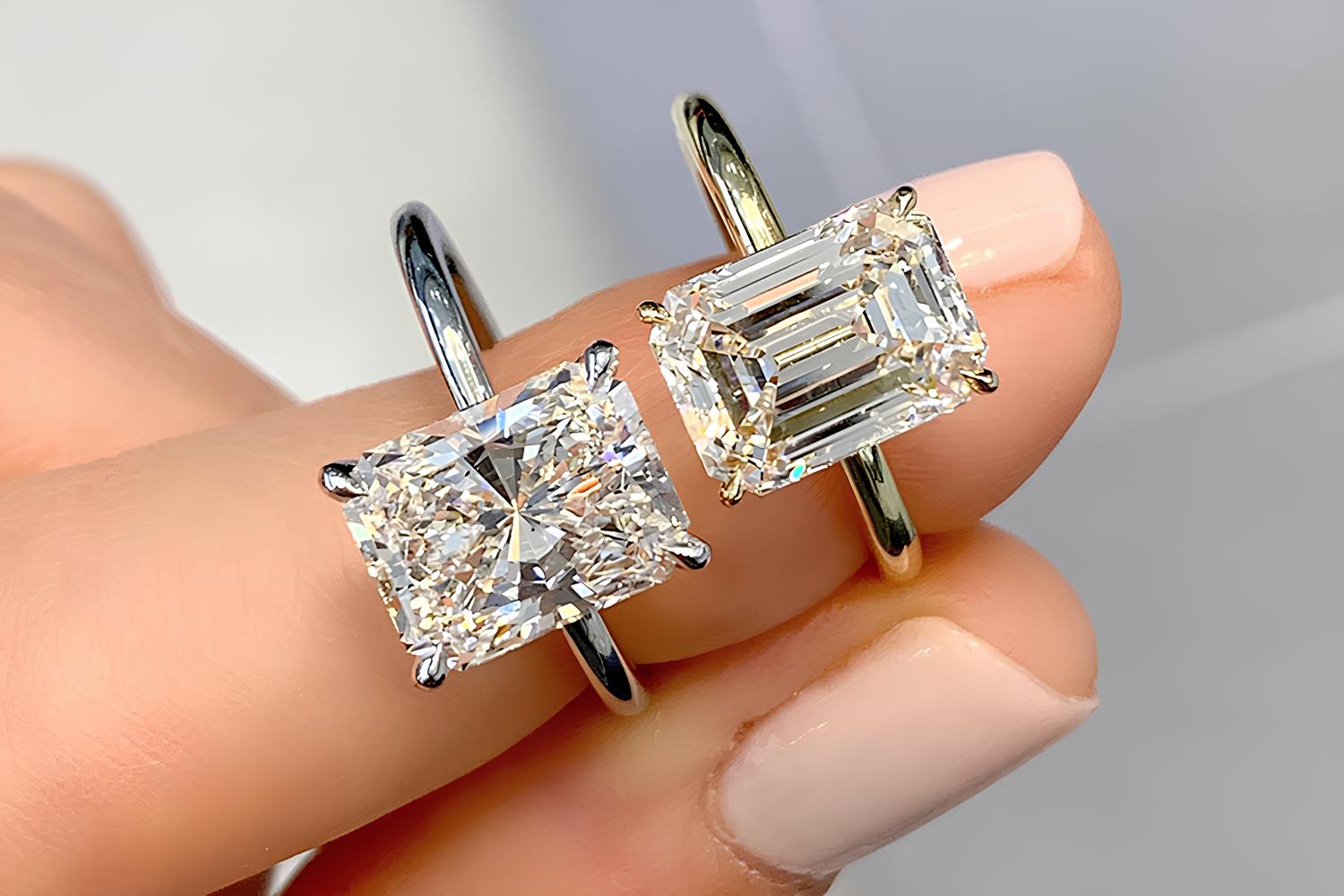 radiant vs emerald cut: clarity and color