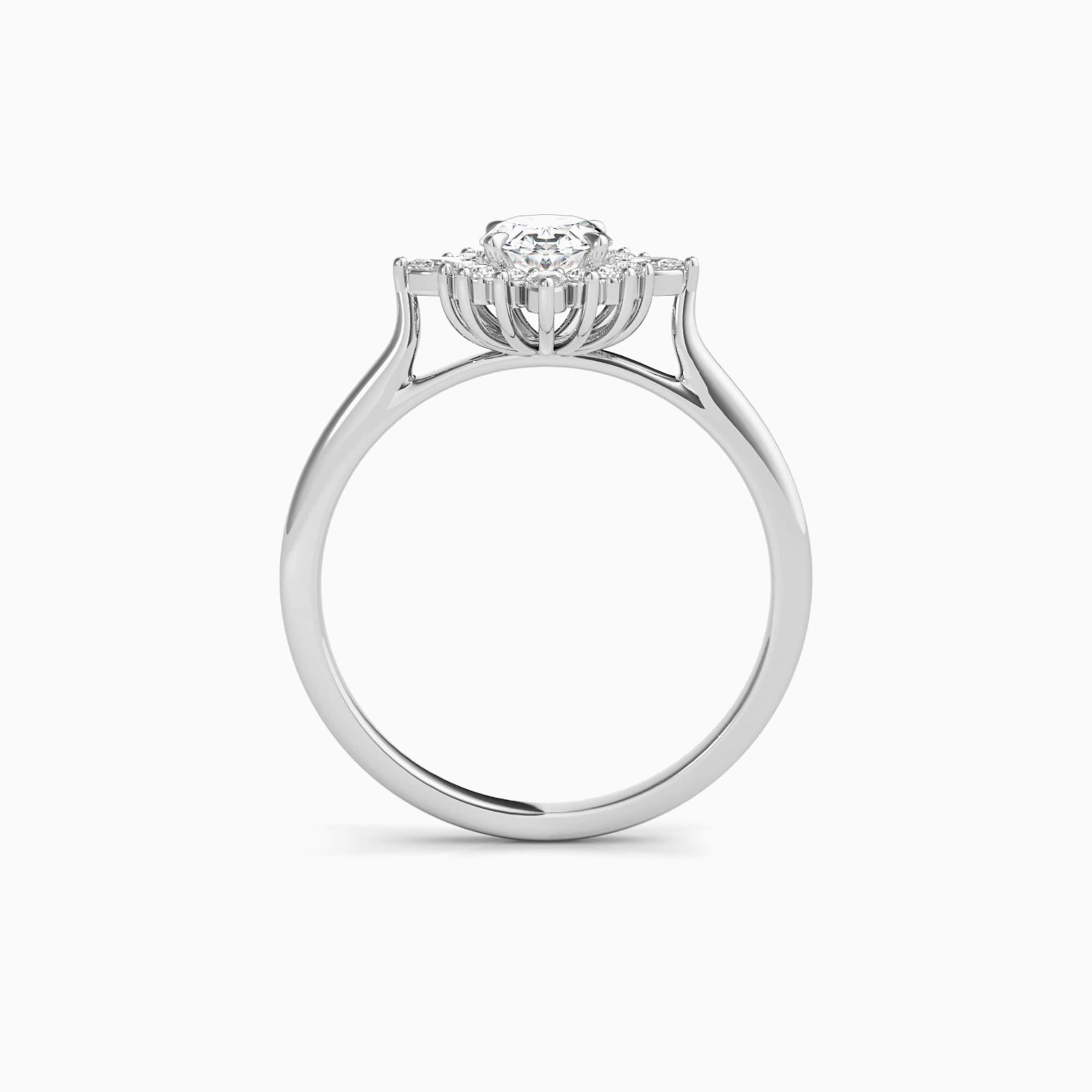 Darry Ring oval cut promise ring front view