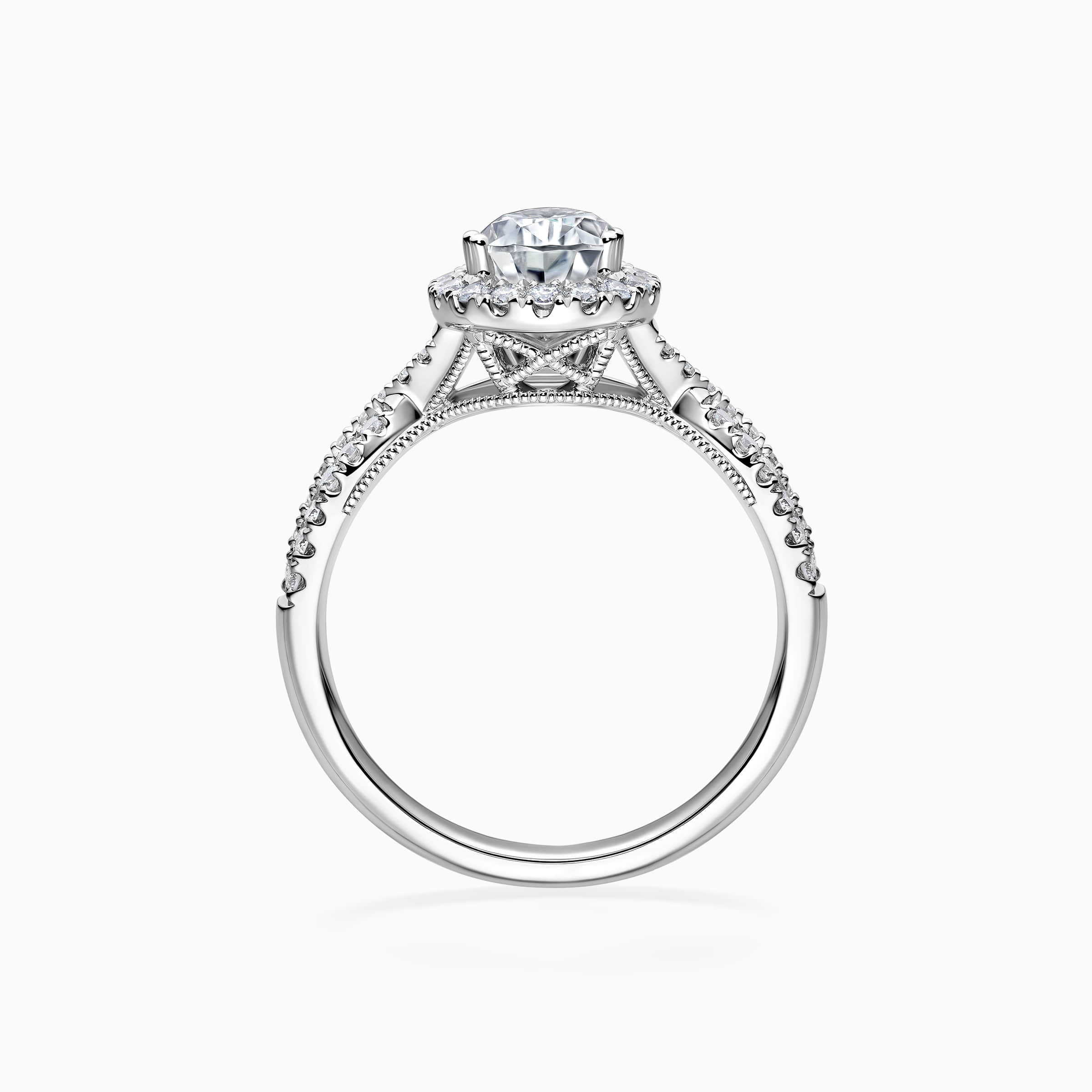Darry Ring pear cut promise ring front view