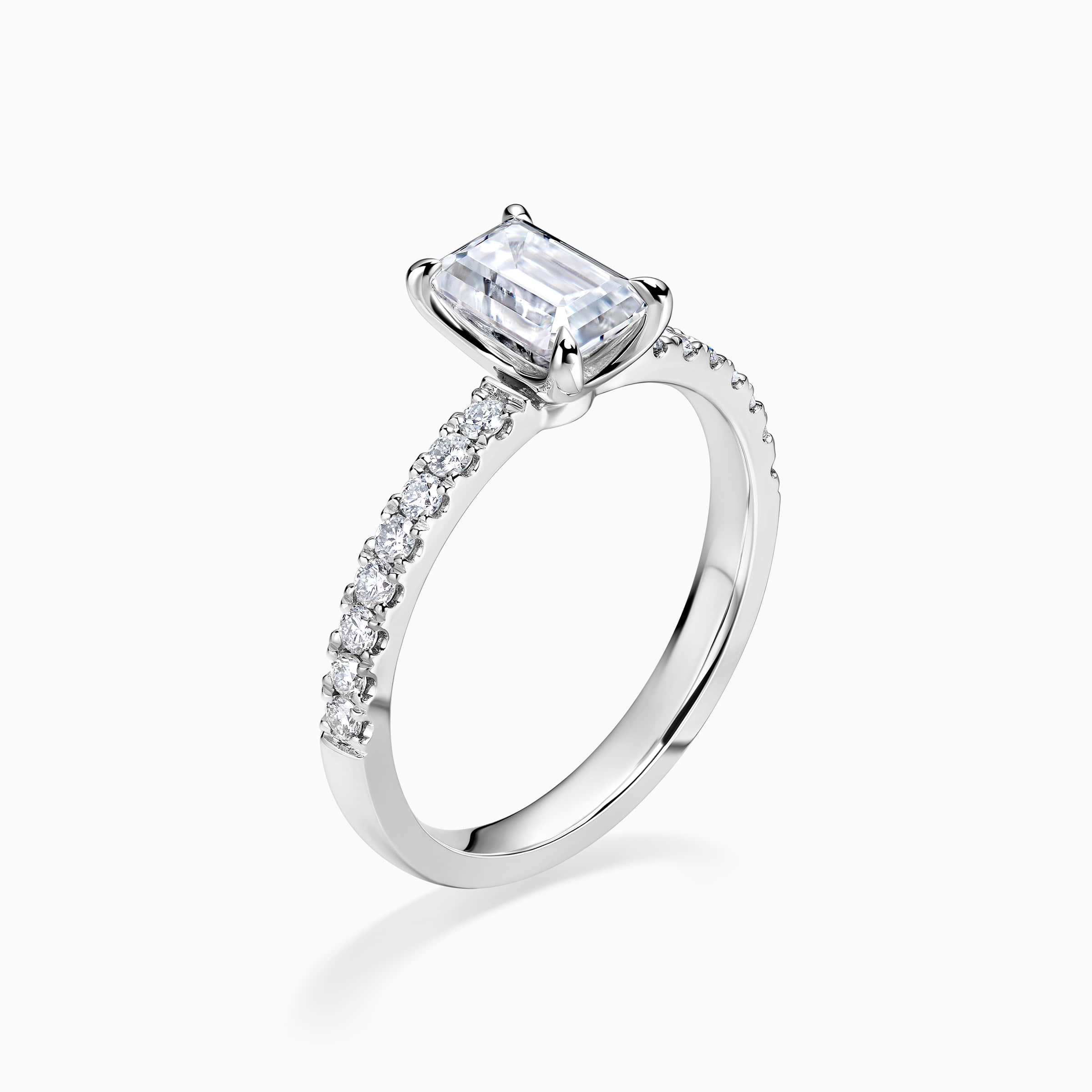 Darry Ring emerald cut promise ring front view