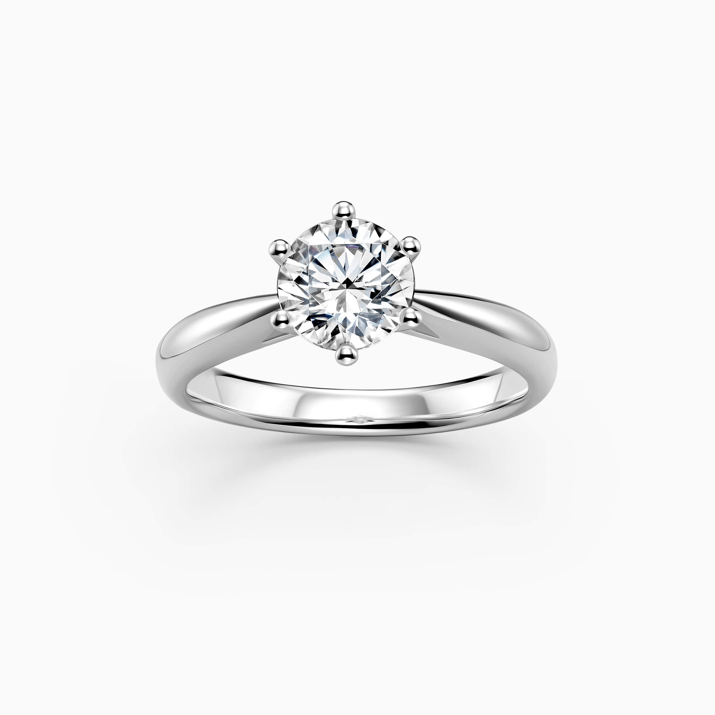 Darry Ring 6 prong promise ring in white gold