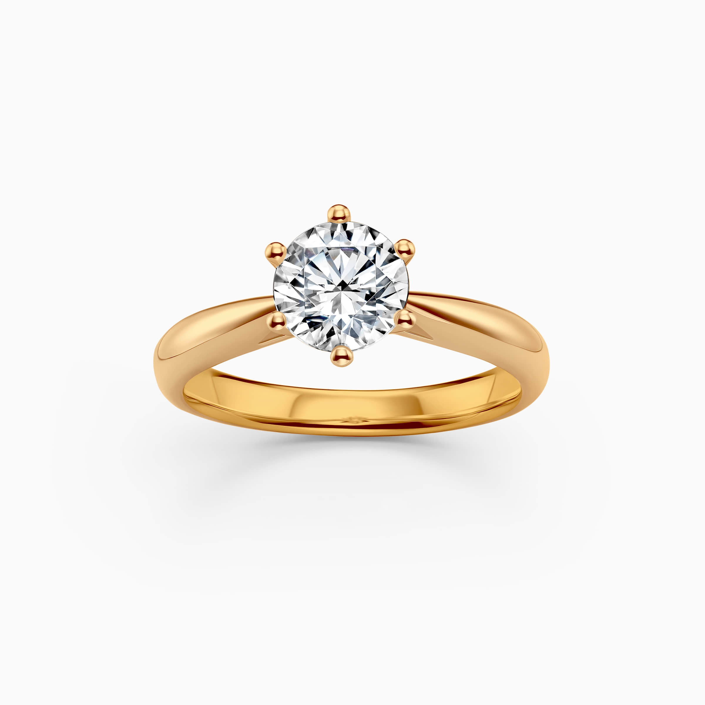 Darry Ring 6 prong promise ring in yellow gold
