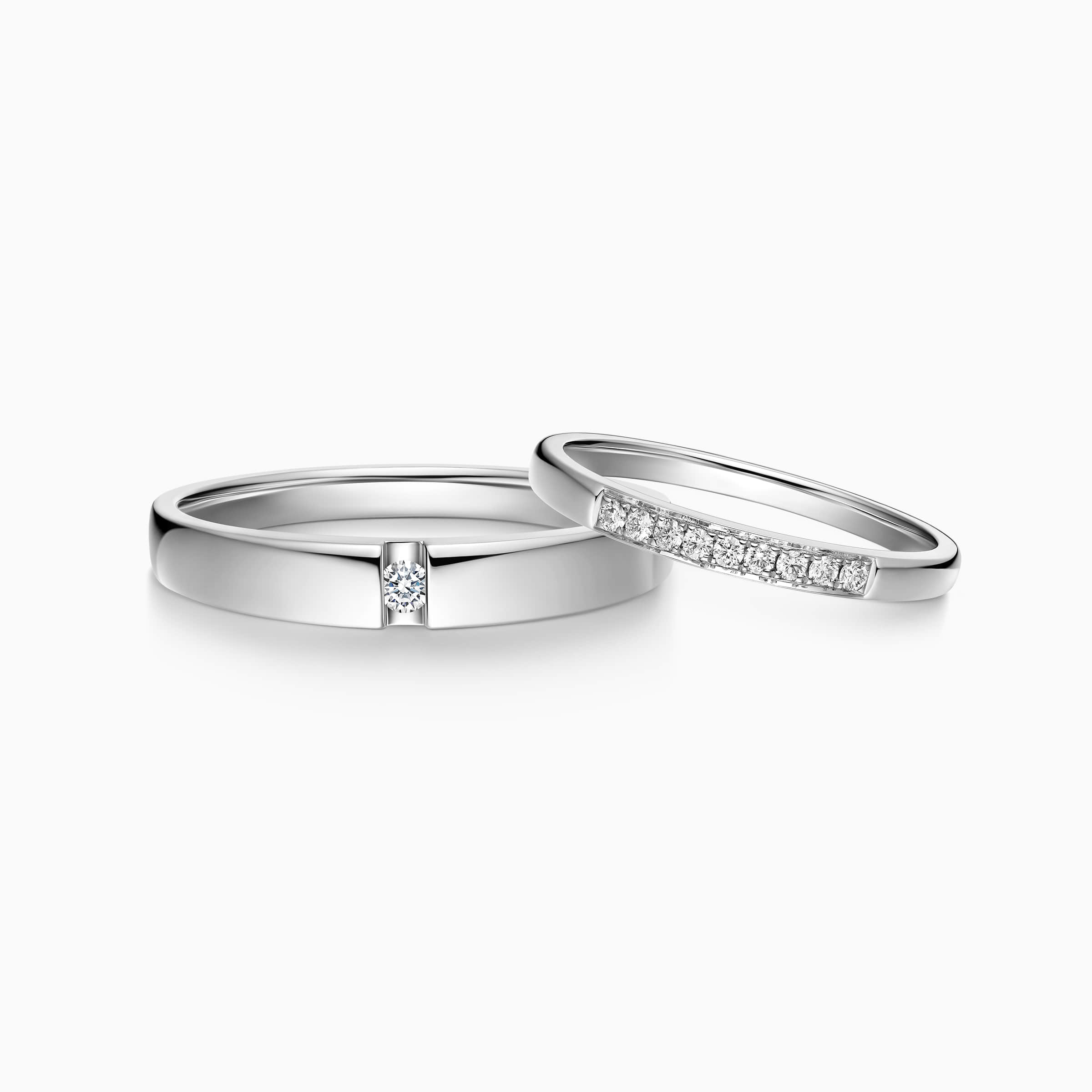 Darry Ring promise rings for couple in white gold