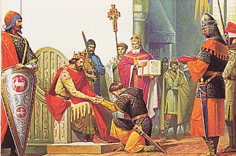 The origin of proposing on one kneel