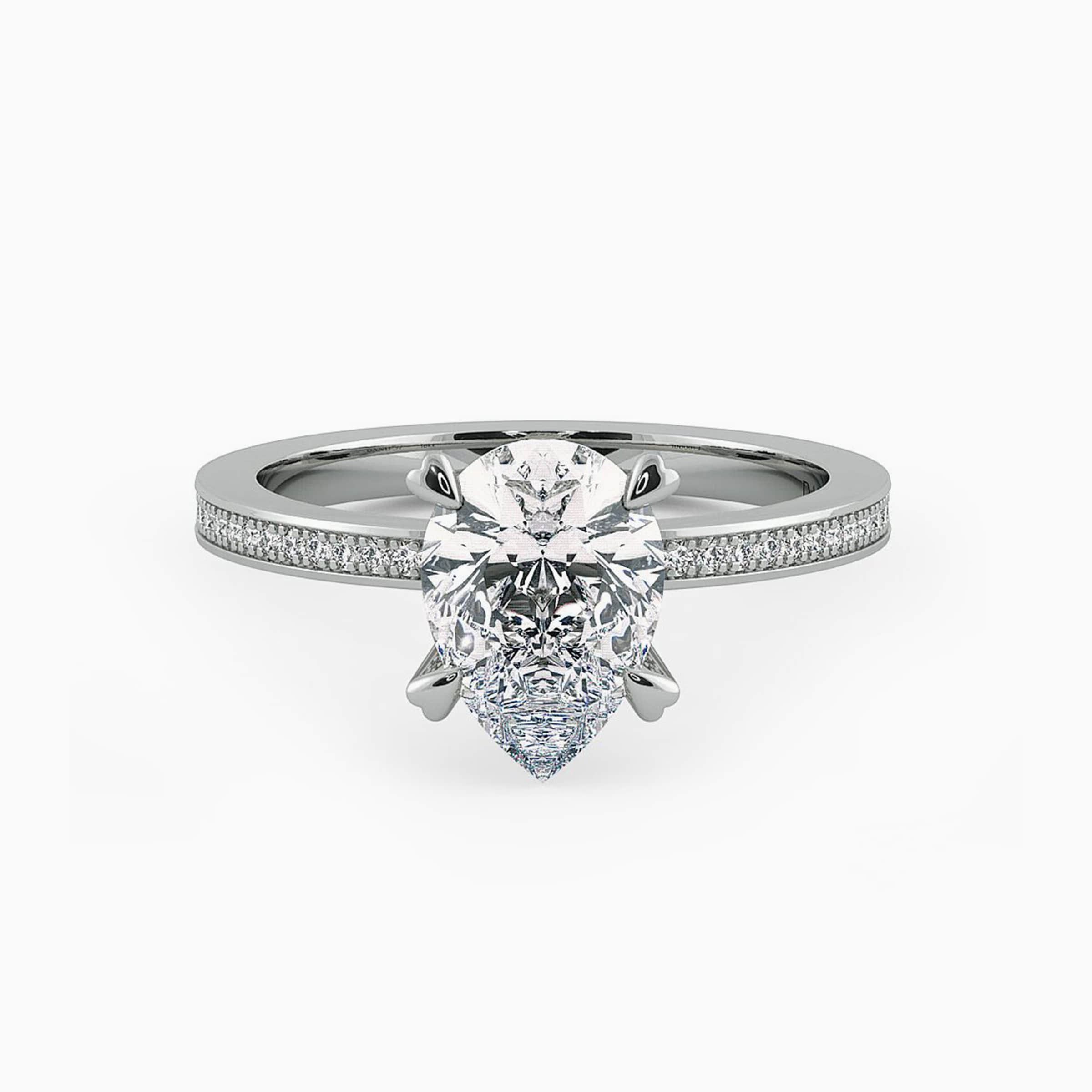 Darry Ring pear cut diamond engagement ring