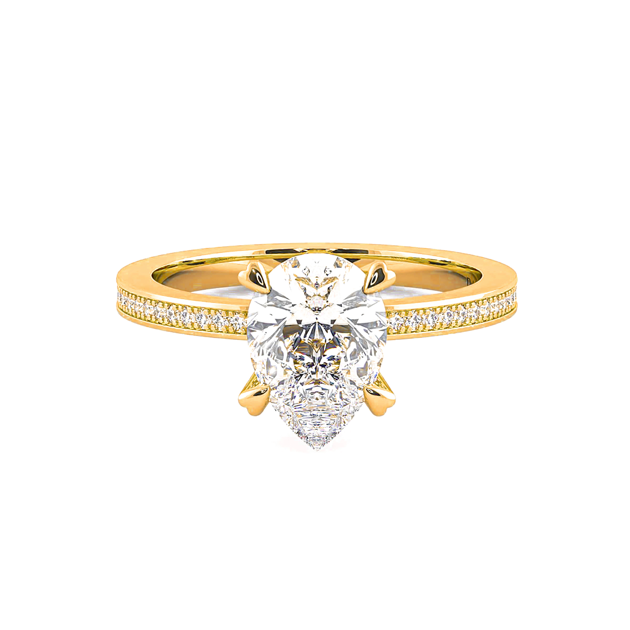 Darry Ring pear cut diamond engagement ring