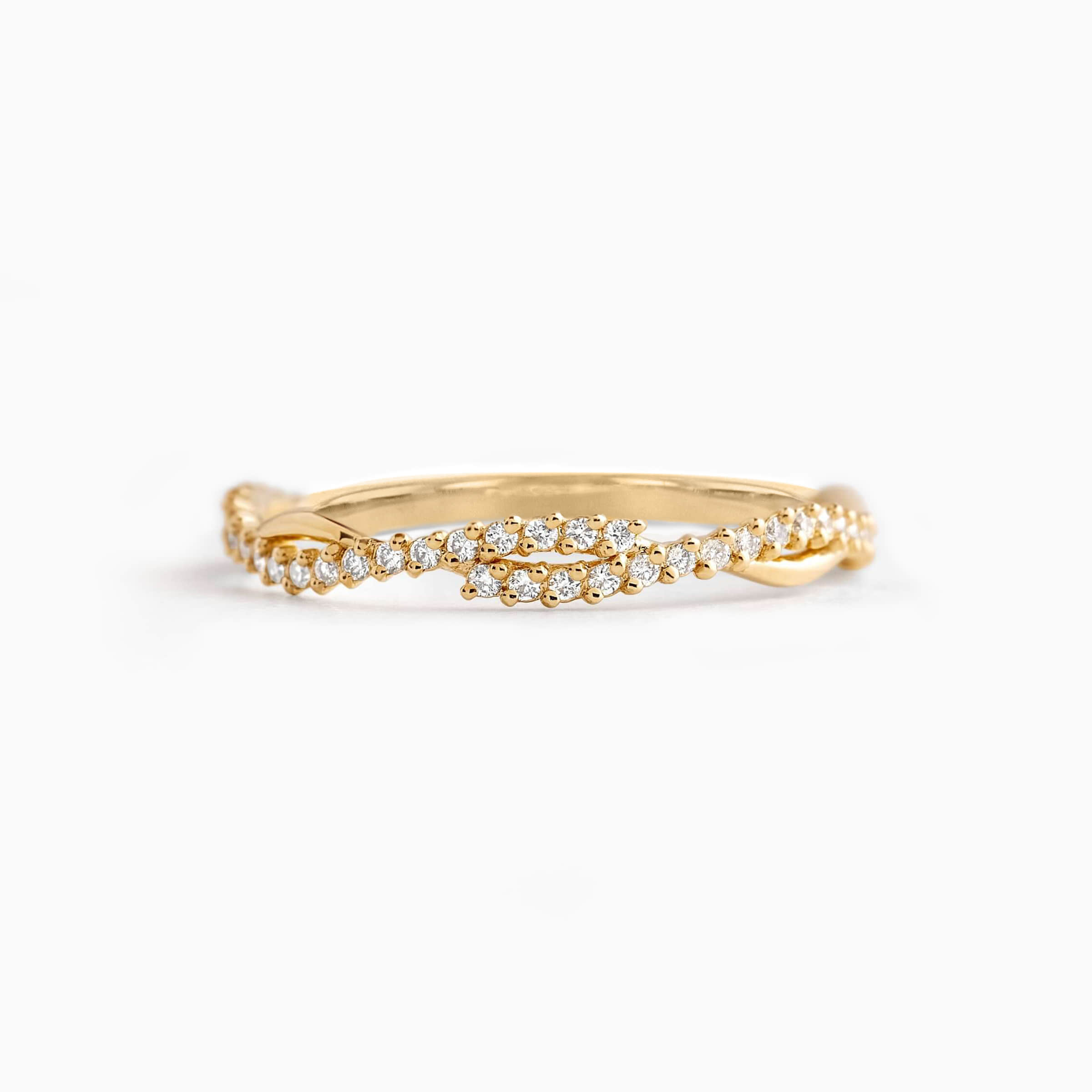 Darry Ring twisted eternity wedding ring in yellow gold