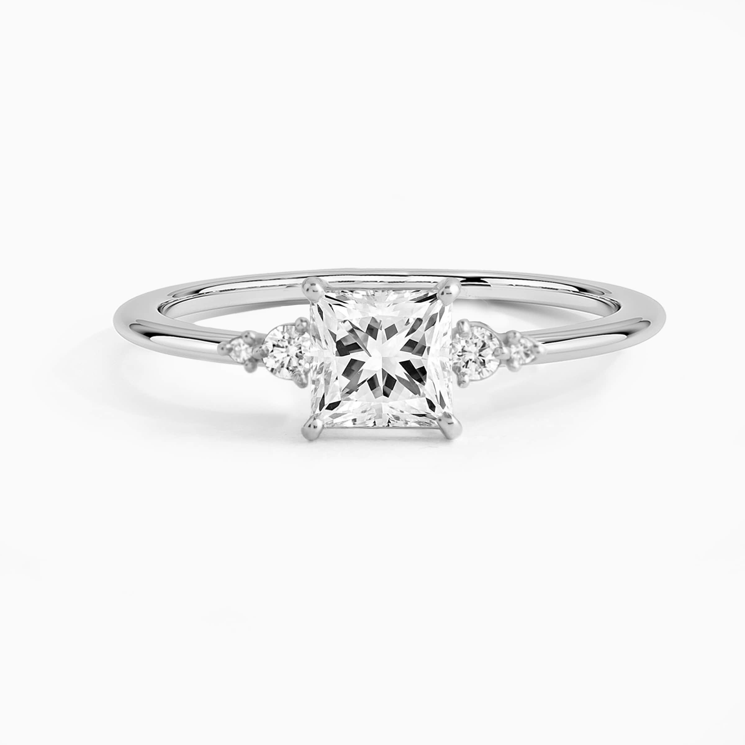 Darry Ring princess cut engagement ring in white gold