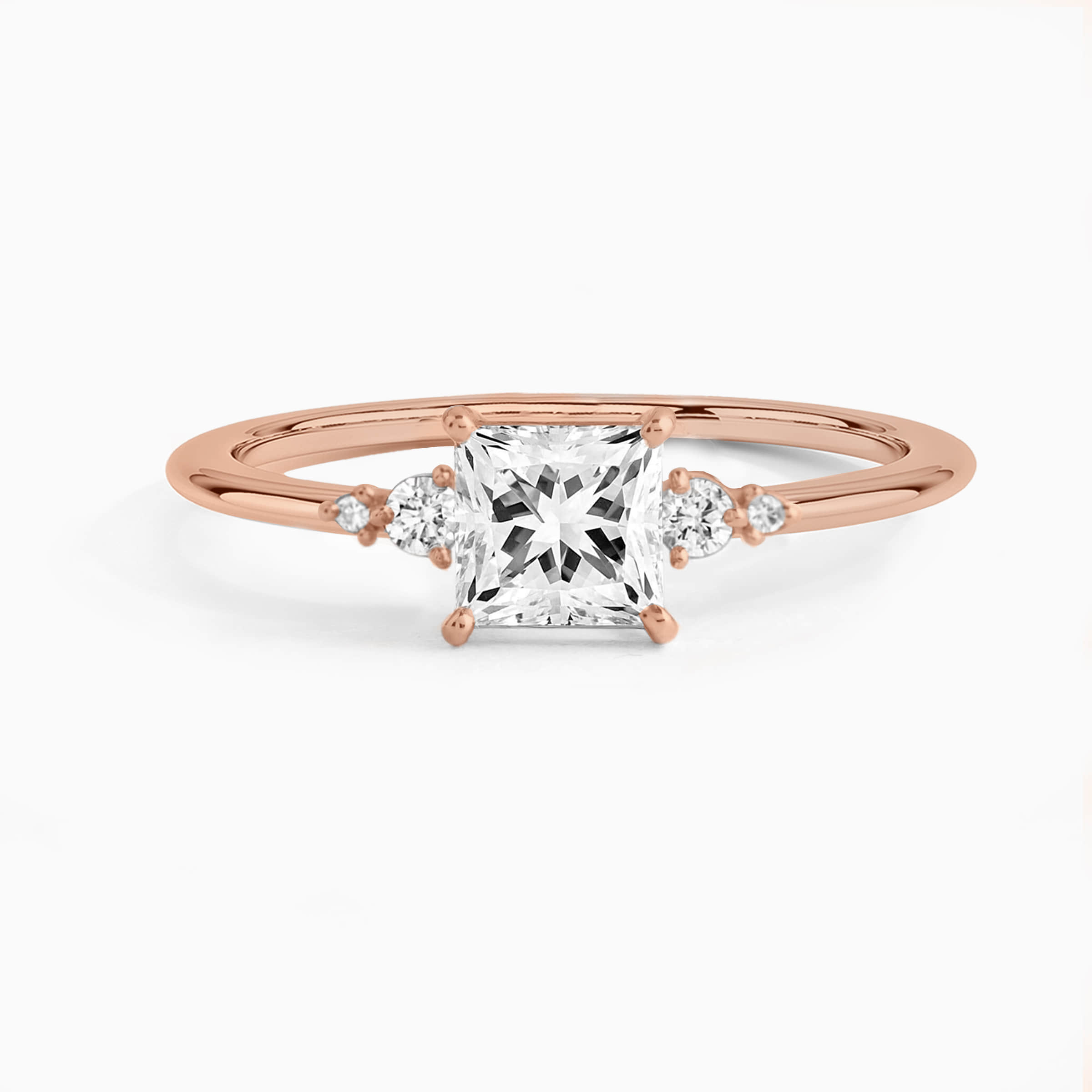 Darry Ring princess cut engagement ring in rose gold