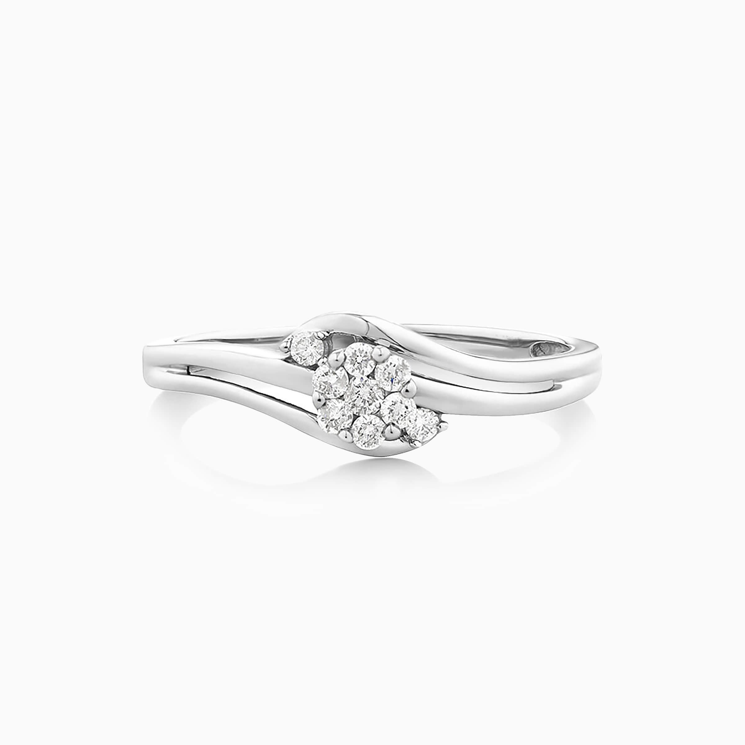 Darry Ring cluster promise ring in white gold