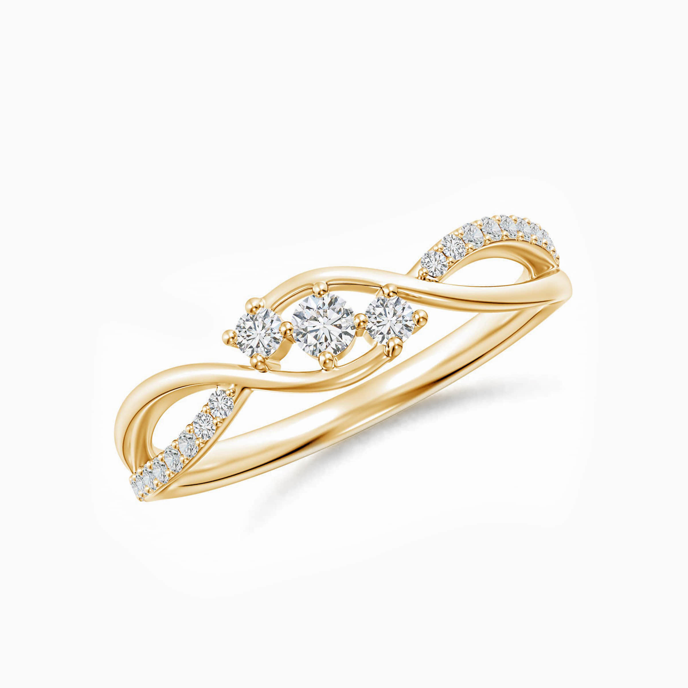 Darry Ring diamond promise ring for her in yellow gold