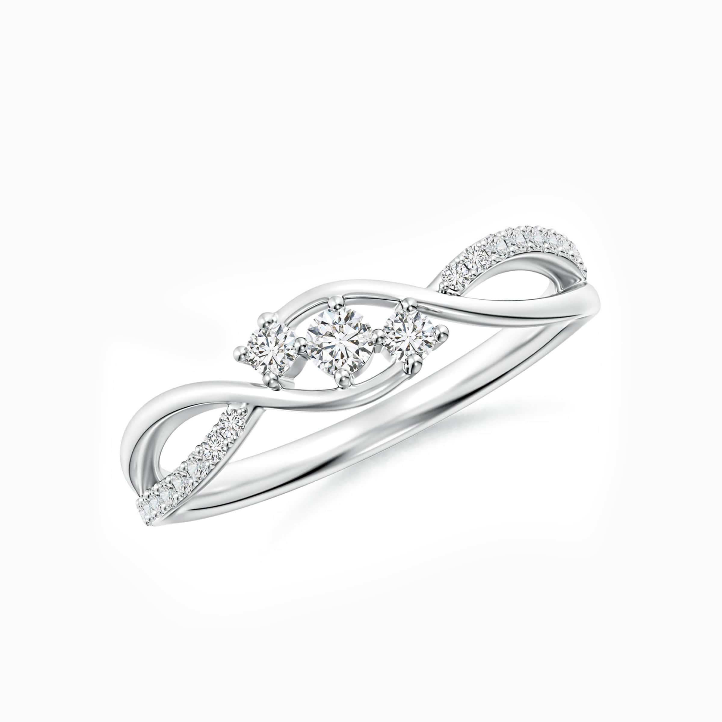 Darry Ring diamond promise ring for her in white gold