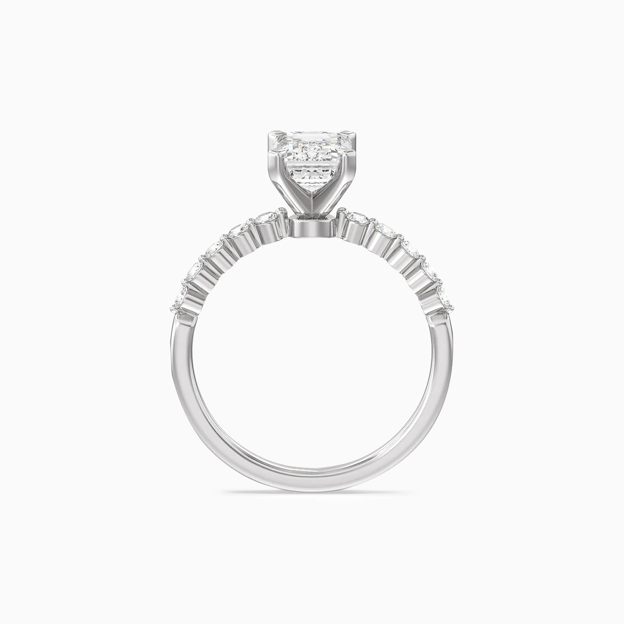Darry Ring emerald cut enaggement ring front view