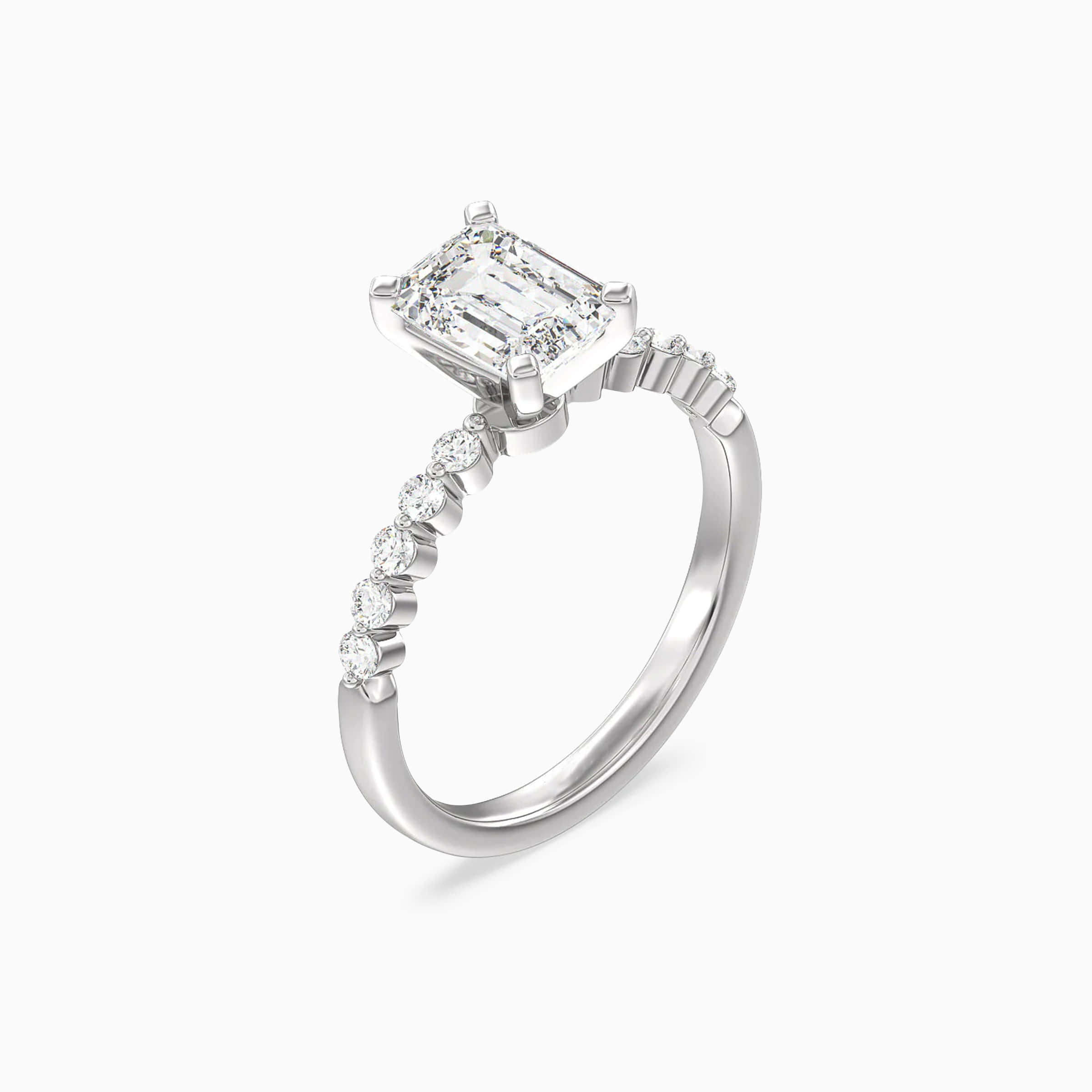 Darry Ring emerald cut enaggement ring in platinum