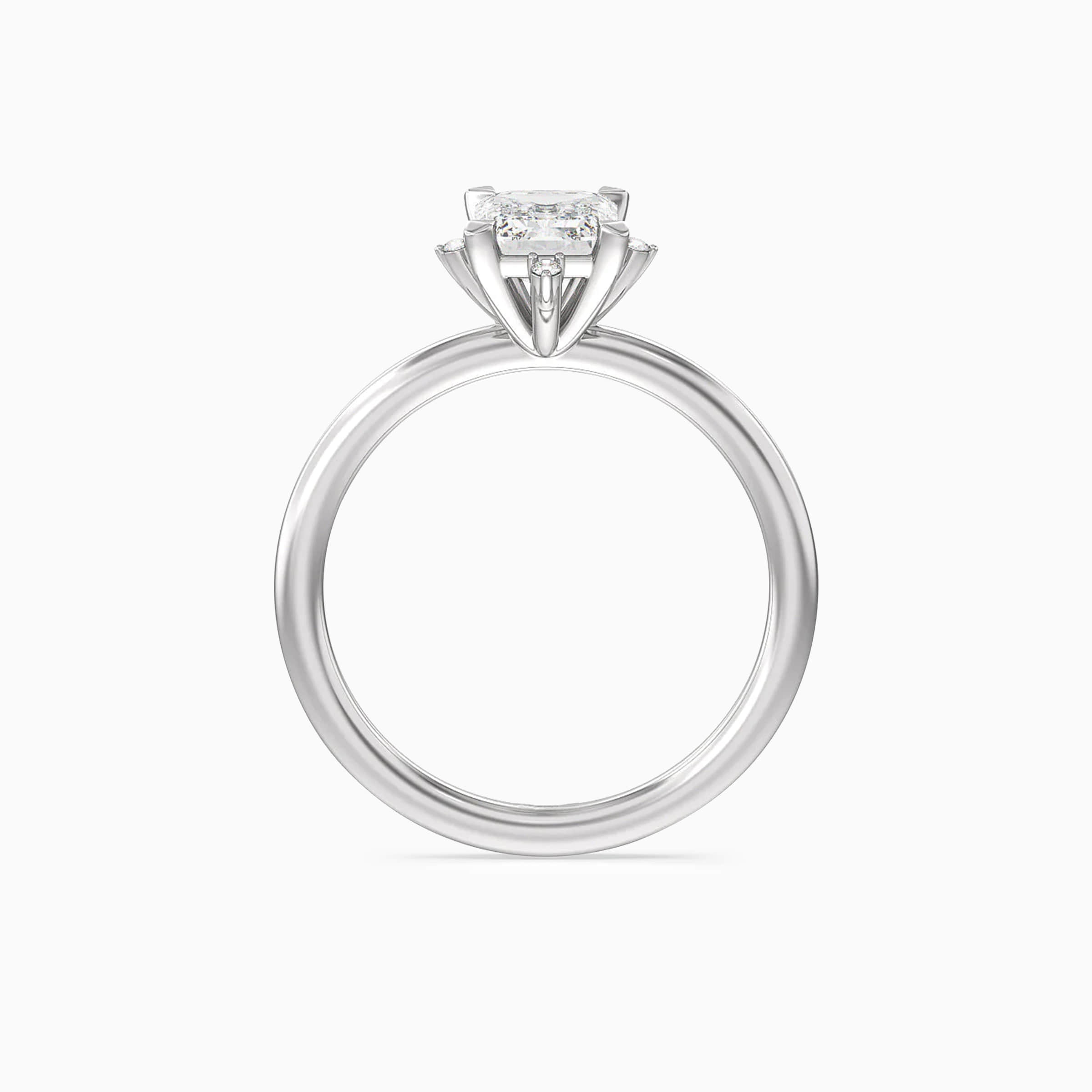 Darry Ring classic emerald cut engagement ring front view