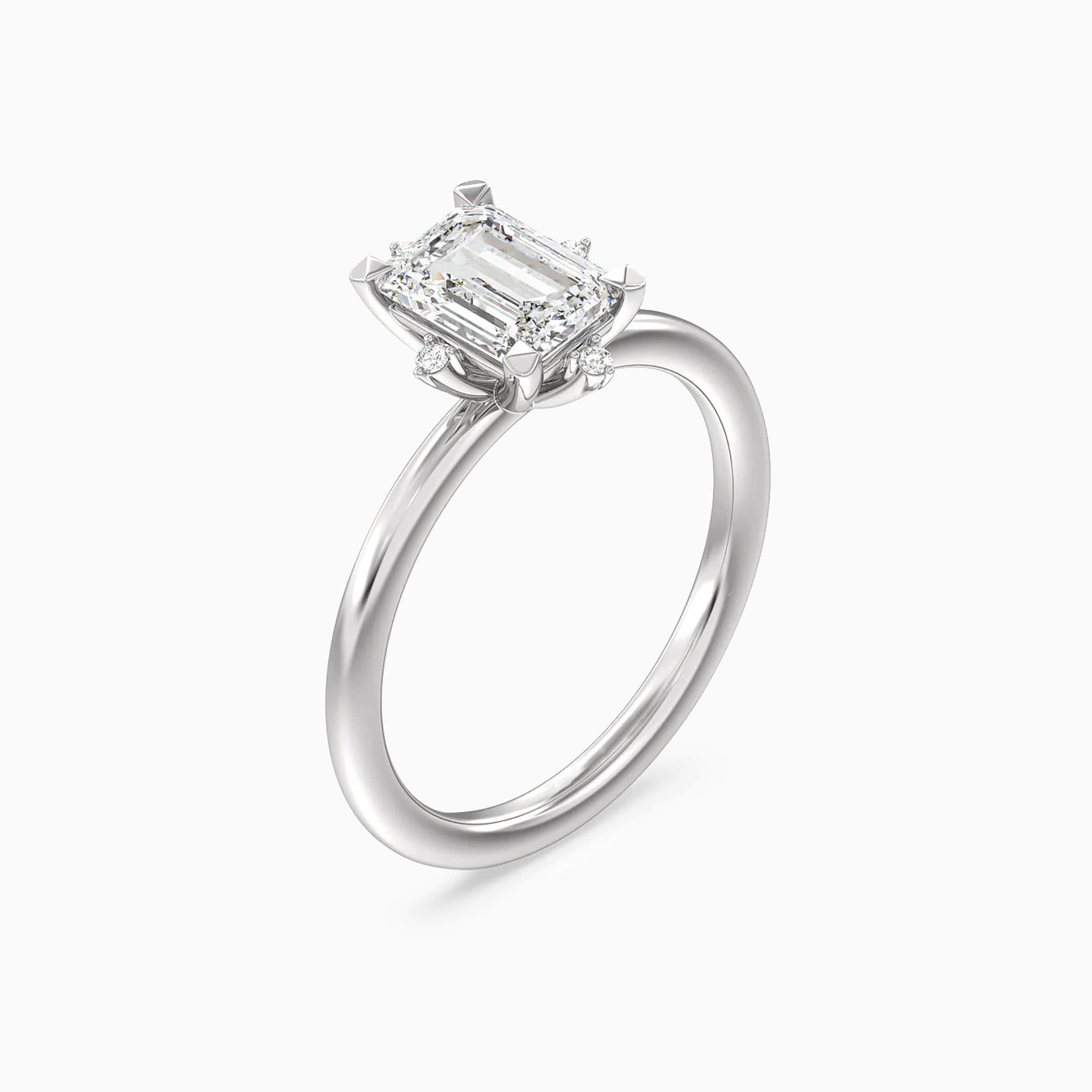 Darry Ring classic emerald cut engagement ring in platinum