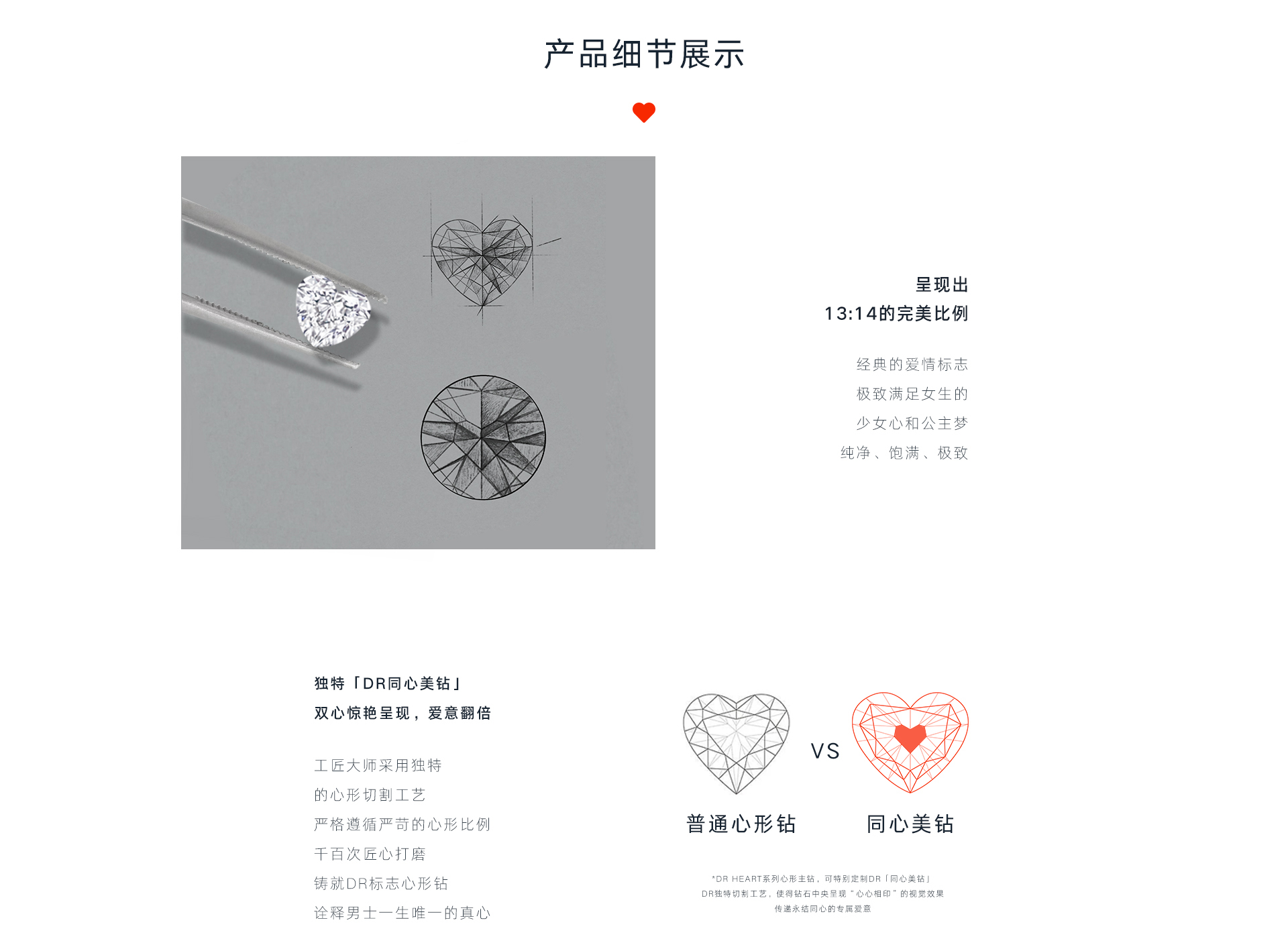 dr钻戒dr heart系列 经典款 求婚钻戒(wj0041)图片及