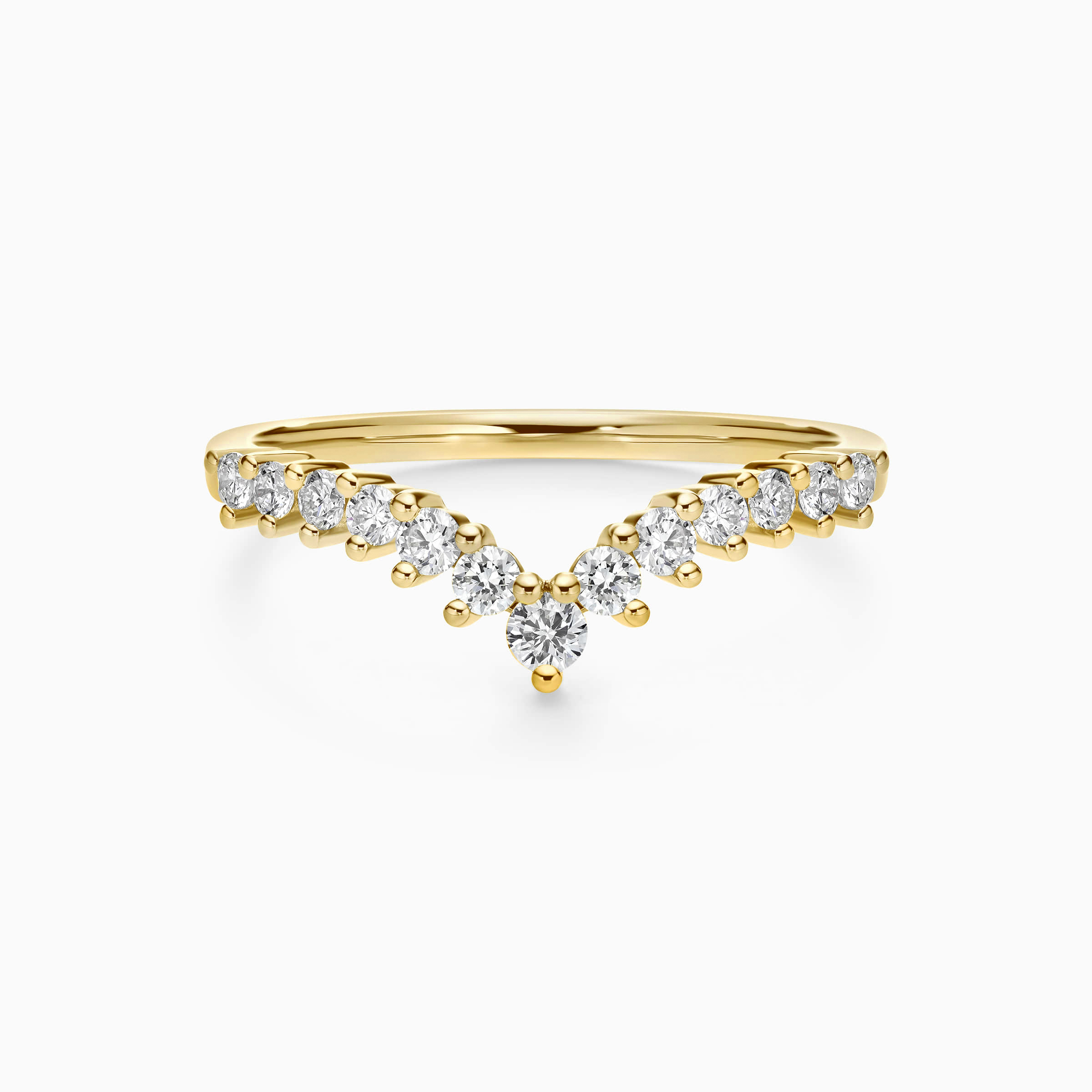 DR FOREVER Elegant V-Shaped Wedding Band