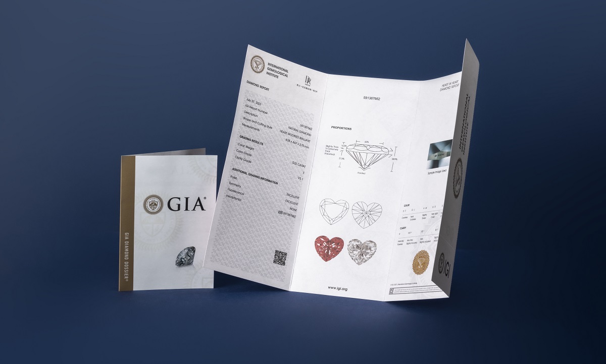 IGI Certificate for Darry Ring Diamonds