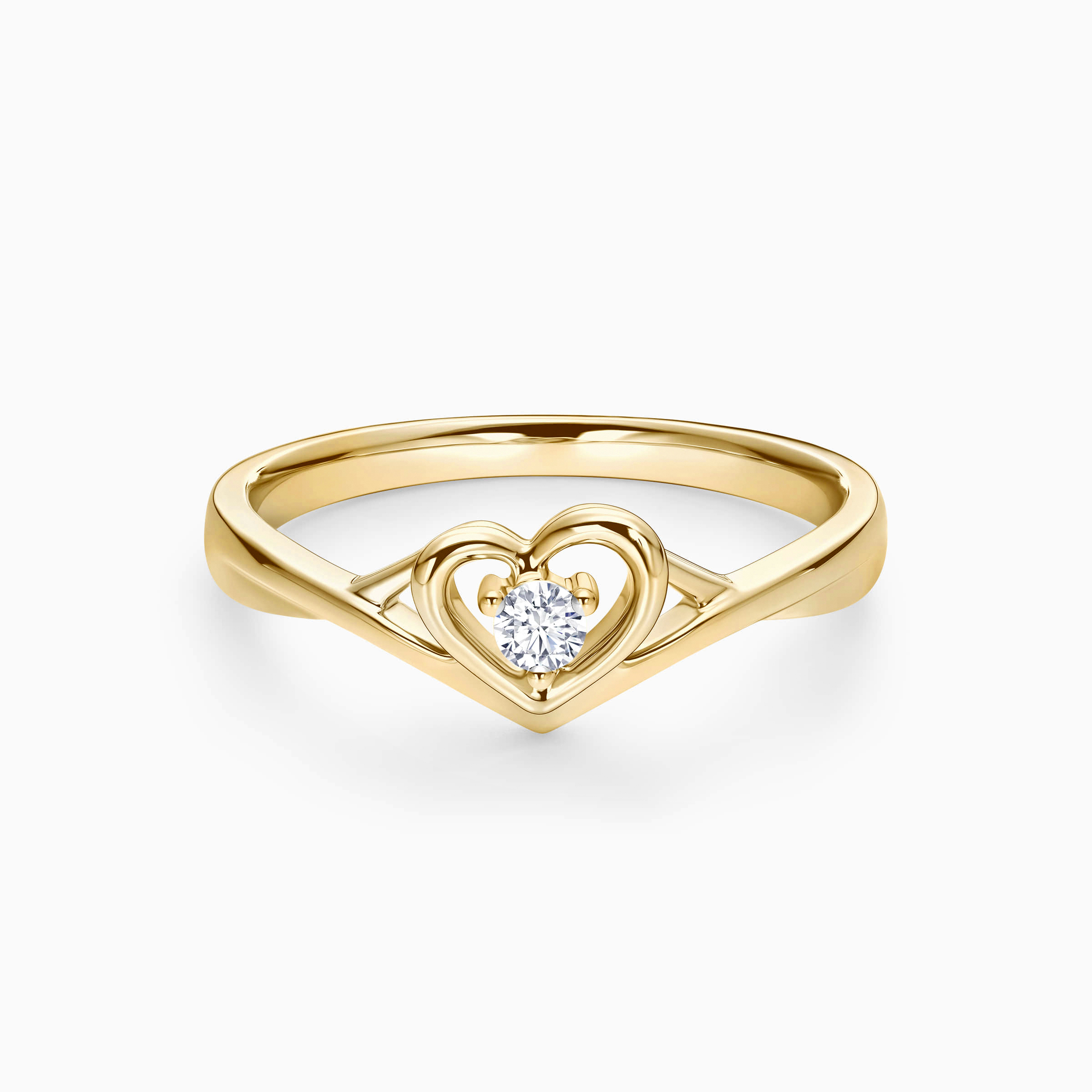 Simple Diamond Engagement Ring Heart Shape Darry Ring
