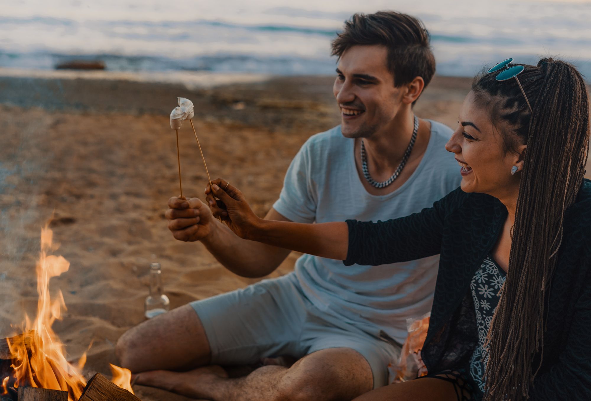 Beach Proposal Idea Bonfire