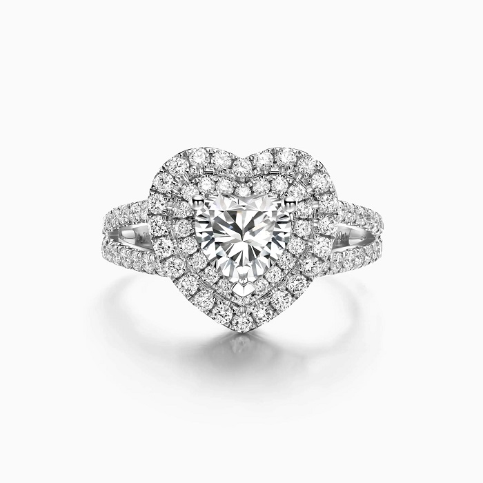 Double Halo Engagement Ring