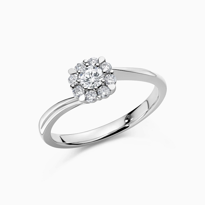 Custome Halo Engagement Ring