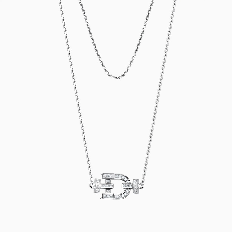 D Shaped Valentine Day Necklace