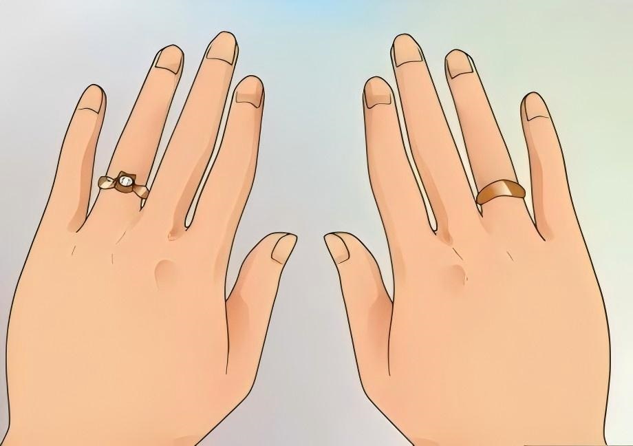 Engagement and Wedding Ring on Different Hands