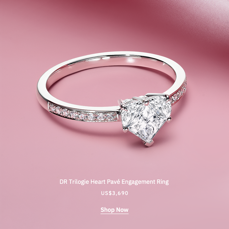 DR Trilogie Heart Pavé Engagement Ring