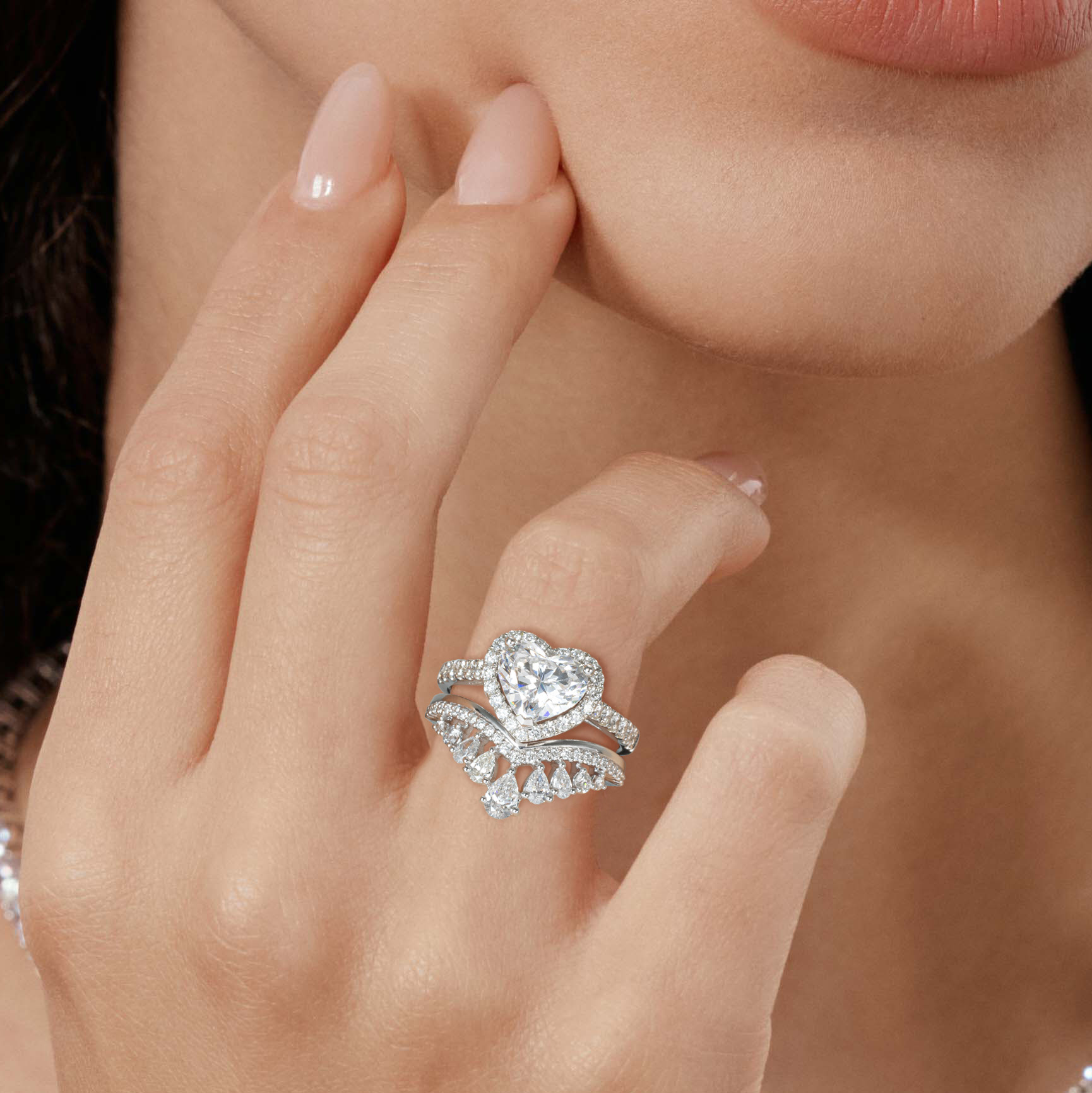 DR Engagement RingsDR HEARTseries Simple luxury Propose diamond